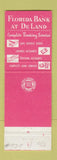 Matchbook Cover - Florida Bank at De Land FL