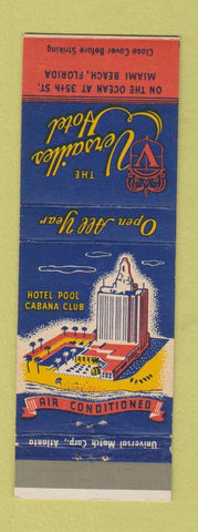 Matchbook Cover - Versailles Hotel Miami Beach FL