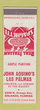 Matchbook Cover - John Aquino's Las Palmas Italian Restaurant Orlando FL