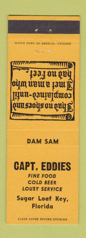 Matchbook Cover - Captain Eddies Restaurant Sugar Loaf Key FL