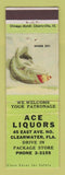 Matchbook Cover - Ace Liquors Clearwater FL