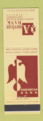 Matchbook Cover - American Bank Fort Lauderdale FL