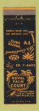 Matchbook Cover - Royal Palm Court Fort Myers FL CREASE