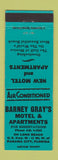 Matchbook Cover - Barney Gray's Motel Panama City FL