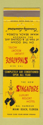 Matchbook Cover - Singapore Motel Miami Beach FL Girlie