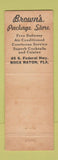 Matchbook Cover - Brown's Restaurant Boca Raton FL