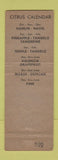 Matchbook Cover - Airport Groves Citrus Fruit Sarasota FL
