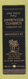 Matchbook Cover - Joe Amanzio's Sorrento Restaurant Italian Miami FL