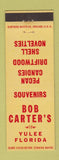Matchbook Cover - Bob Carters Pecan Candy shells Yulee FL