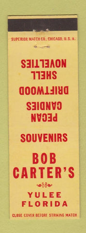Matchbook Cover - Bob Carters Pecan Candy shells Yulee FL