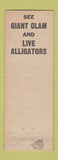 Matchbook Cover - Bob Carters Pecan Candy shells Yulee FL