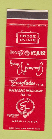 Matchbook Cover - Everglades Hotel Miami FL