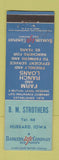 Matchbook Cover - RM Strothers Loans Hubbard IA low phone # Bankers Life