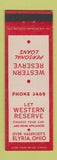 Matchbook Cover - Western Reserve Loans Elyria OH low phone #