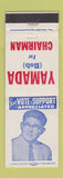 Matchbook Cover - Bob Yamada for Chairman CA California Election
