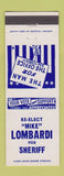 Matchbook Cover - Mike Lombardi for Sheriff Election