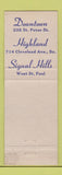 Matchbook Cover - Anthony Beauty Salon girlie West St Paul MN