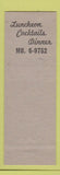 Matchbook Cover - LP Restaurant New York City