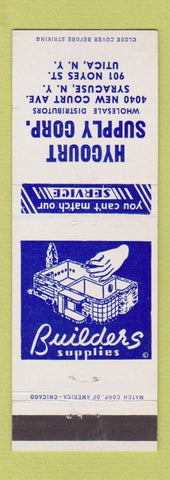 Matchbook Cover - Hycourt Supply Corp Lumber Utica Syracuse NY