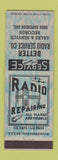 Matchbook Cover - Better Radio Service records lps music BLUE
