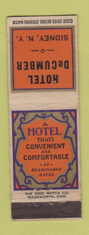 Matchbook Cover - Hotel DeCumber Sidney NE WEAR