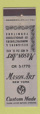 Matchbook Cover - Mason Art New York City furniture