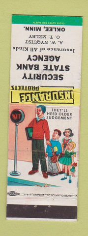 Matchbook Cover - Security State Bank Oklee MN