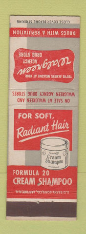 Matchbook Cover - Walgreens Drug Store Formula 20 Shampoo