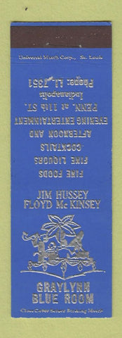 Matchbook Cover - Grayling Blue Room Indianapolis IN