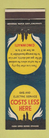 Matchbook Cover - Cincinnati Electric and Gas OH