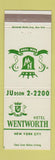 Matchbook Cover - Hotel Wentworth New York City