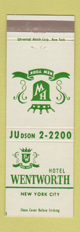 Matchbook Cover - Hotel Wentworth New York City