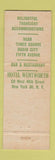 Matchbook Cover - Hotel Wentworth New York City
