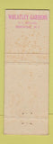 Matchbook Cover - Wheatley Gardens Greenvale NY CF Bertanzel