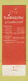 Matchbook Cover - Slak Shak Clothes girlie Wheaton Bethesda MD Washington DC