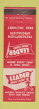 Matchbook Cover - Leader Drug Stores