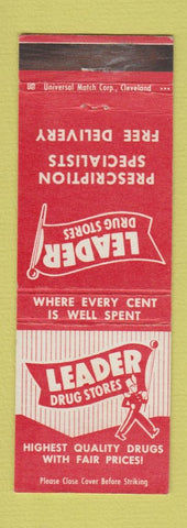Matchbook Cover - Leader Drug Stores