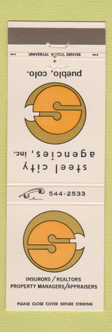 Matchbook Cover - Steel City Insurance Pueblo Colorado