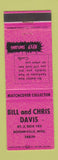 Matchbook Cover - Bill and Chris Davis Matchbook Collectors Booneville MS