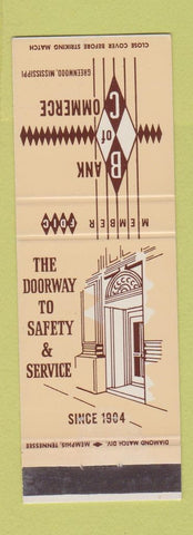 Matchbook Cover - Bank of Commerce Greenwood MS