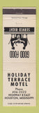 Matchbook Cover - Holiday Terrace Motel Houston MS
