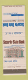 Matchbook Cover - Security State Bank Starkville MS