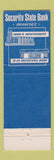 Matchbook Cover - Security State Bank Starkville MS