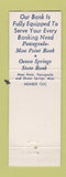 Matchbook Cover - Pascagoula Moss Point Bank Ocean Springs MS