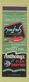 Matchbook Cover - Anthony's Fish Grotto La Jolla San Diego La Mesa CA