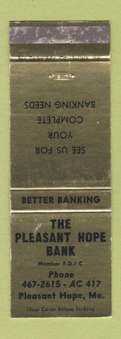 Matchbook Cover - Pleasant Hope Bank MO
