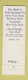 Matchbook Cover - Pascagoula Moss Point Bank Ocean Springs MS