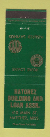 Matchbook Cover - Natchez Building and Loan Association MS