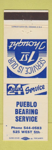 Matchbook Cover - Pueblo Bearing Service Colorado?