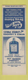 Matchbook Cover - City Cut Rate Drug Baltimore MD Silver Band Whiskey SAMPLE